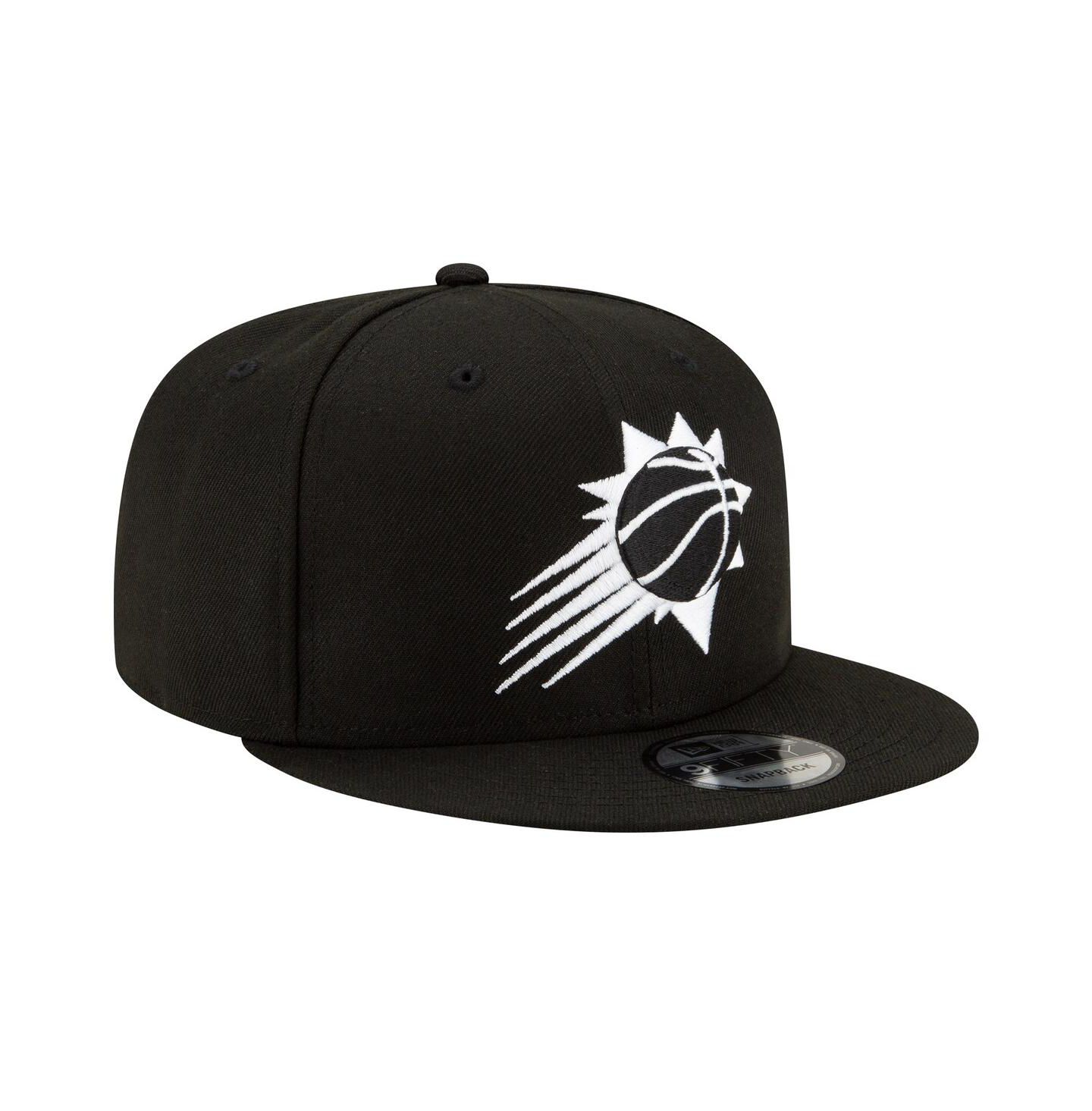 Мужская кепка New Era Phoenix Suns Black & White 9FIFTY Snapback Hat — фото 3