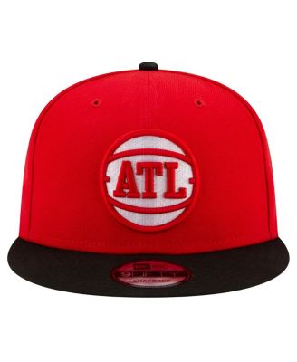 Men's Red, Black Atlanta Hawks Official Team Color 2Tone 9FIFTY Snapback Hat