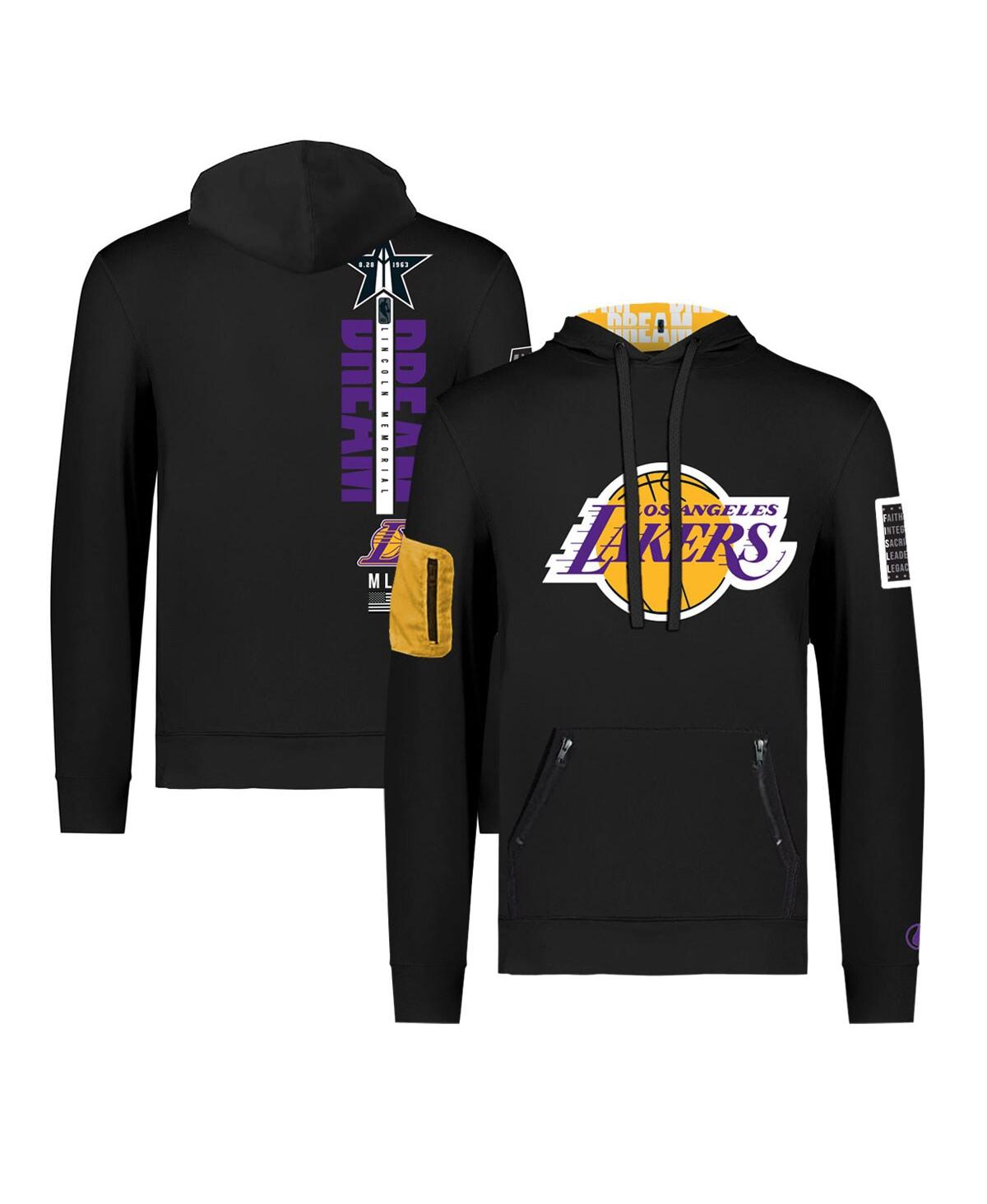 FISLL MEN'S AND WOMEN'S FISLL X BLACK HISTORY COLLECTION BLACK LOS ANGELES LAKERS PULLOVER HOODIE