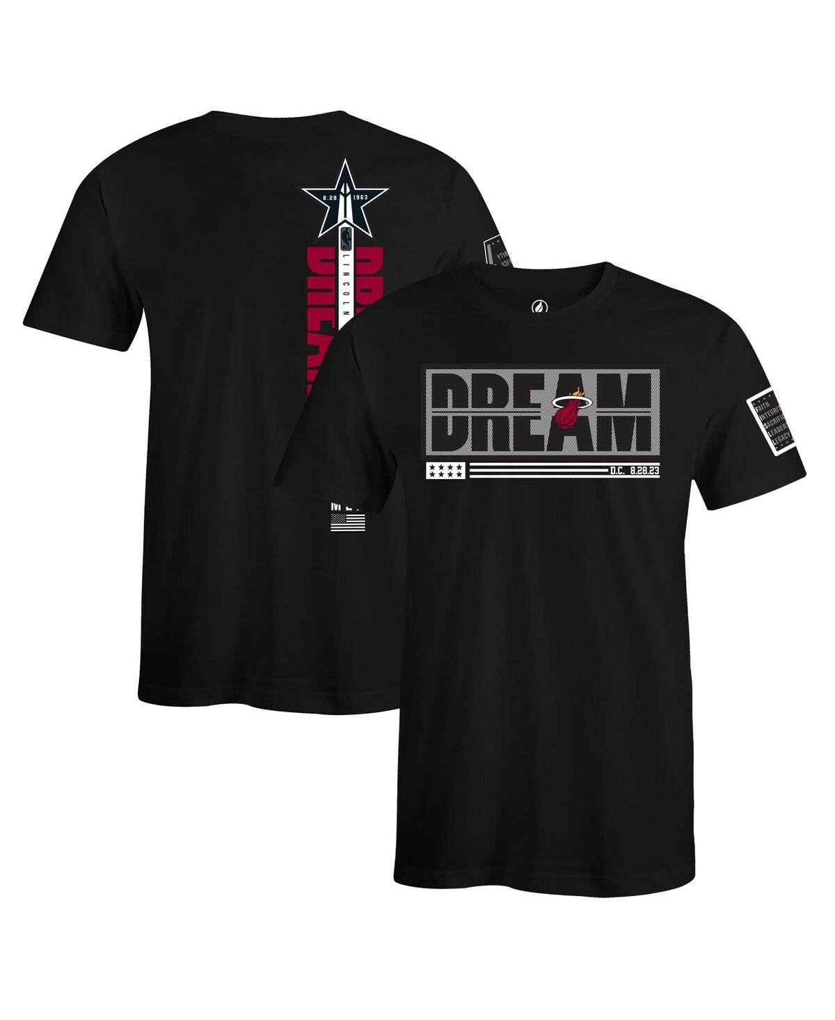 Men's and Women's Fisll x Black History Collection Black Miami Heat T-shirt - Black