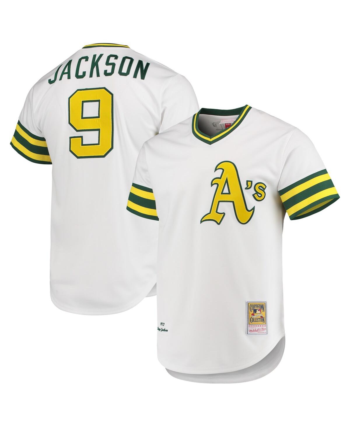 Men's Mitchell & Ness Reggie Jackson White Oakland Athletics 1972 Cooperstown Collection Authentic Jersey - White