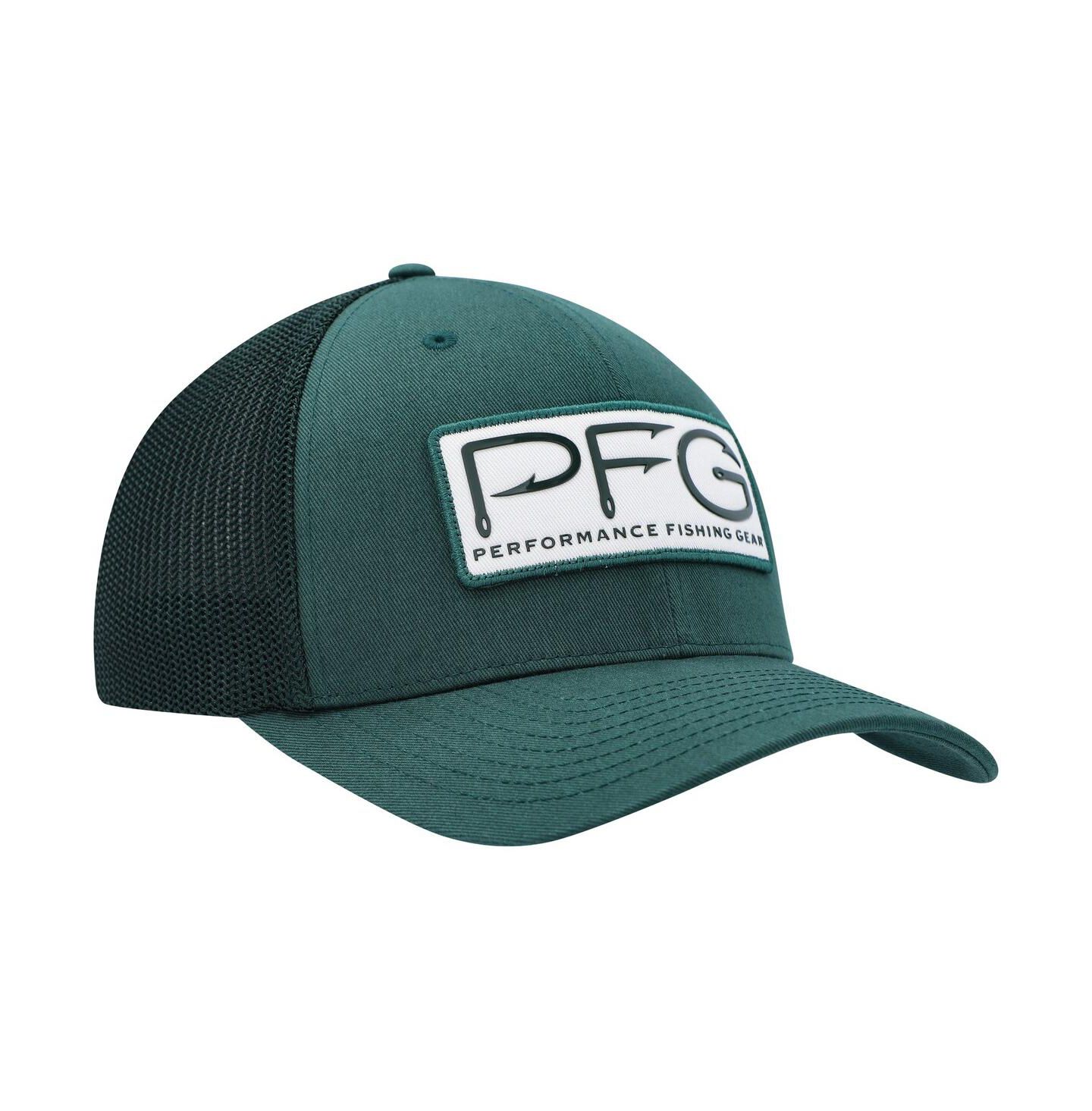 Мужская кепка Columbia Green Michigan State Spartans PFG Hooks Flex Hat — фото 3