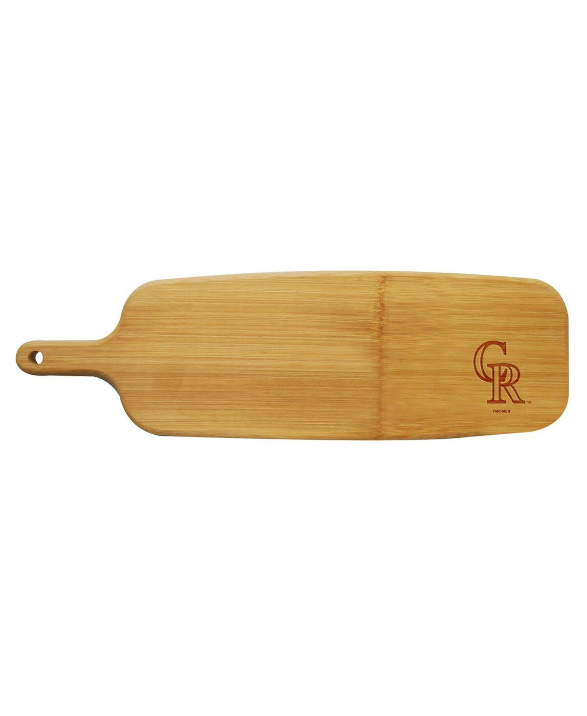 Memory Company Colorado Rockies Bamboo Paddle Cutting And Serving Board In Brown