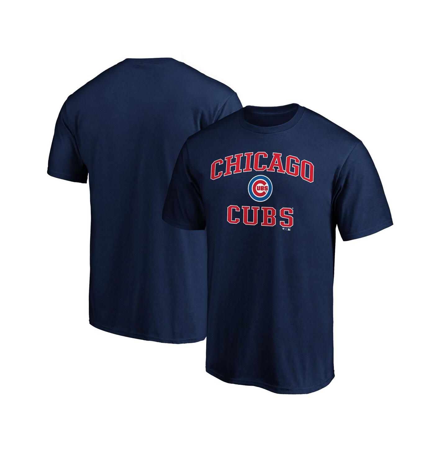 Мужская футболка Fanatics Navy Chicago Cubs Team Heart & Soul — фото 1