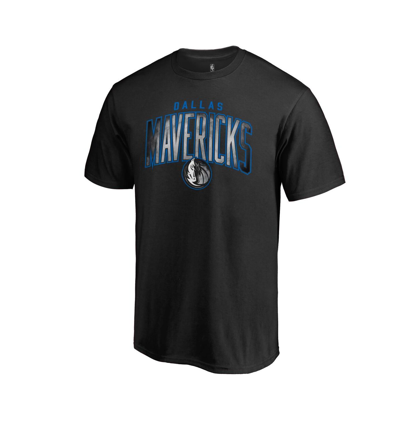Мужская футболка Fanatics Black Dallas Mavericks Arch Smoke — фото 3