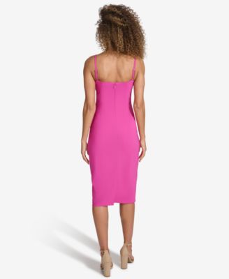 Women's Embellished-Strap Midi A-Line Dress