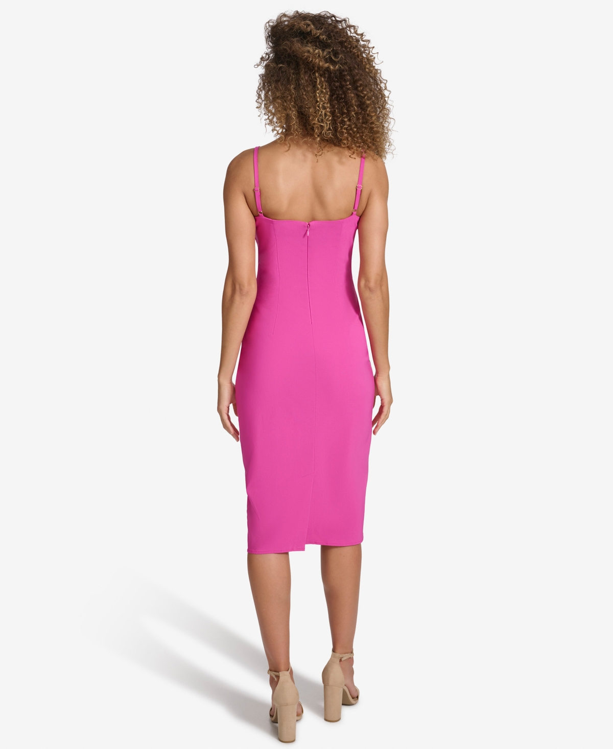Shop Siena Women's Embellished-strap Midi A-line Dress In Pink