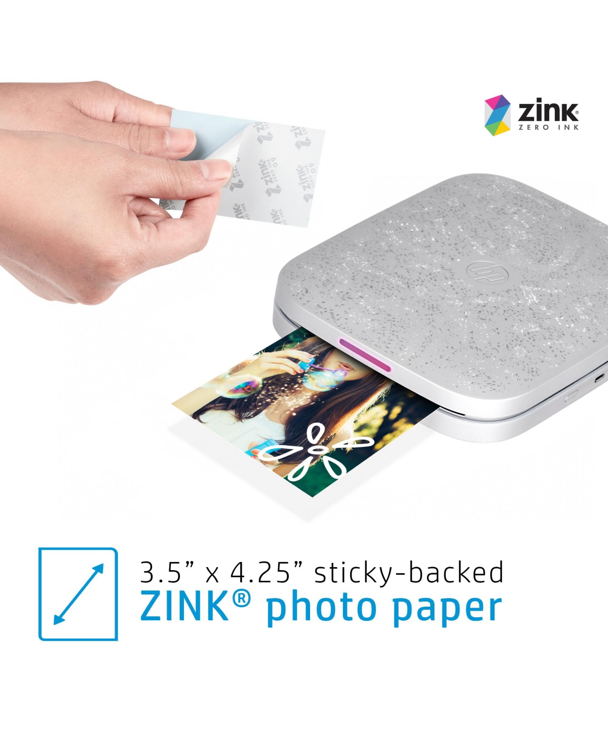 Hp Sprocket 3x4 Instant Photo Printer  Prints 3.5x4.25