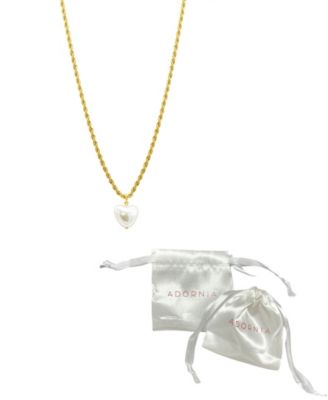 Tarnish Resistant 14K Gold-Plated Rope Chain Heart Necklace