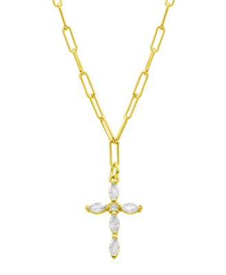 14k Gold outlet Plated Zirconia Necklace