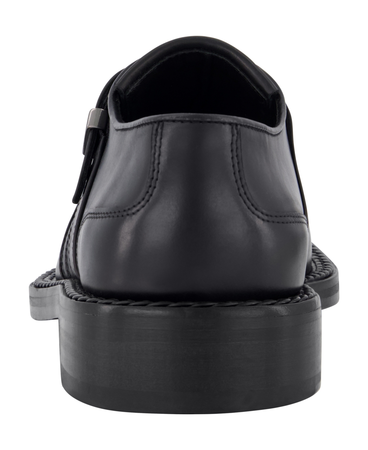Karl Lagerfeld Paris Men's White Label Monk Strap Moc Toe with Fringe Shoes