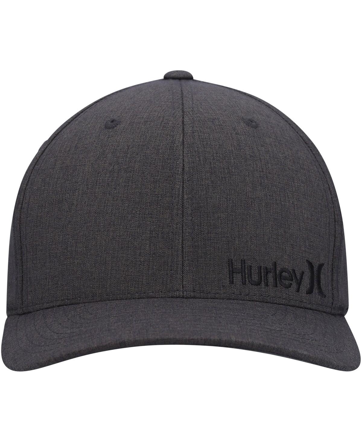 Shop Hurley Men's  Heathered Charcoal Corp Textured Tri-blend Flex Fit Hat