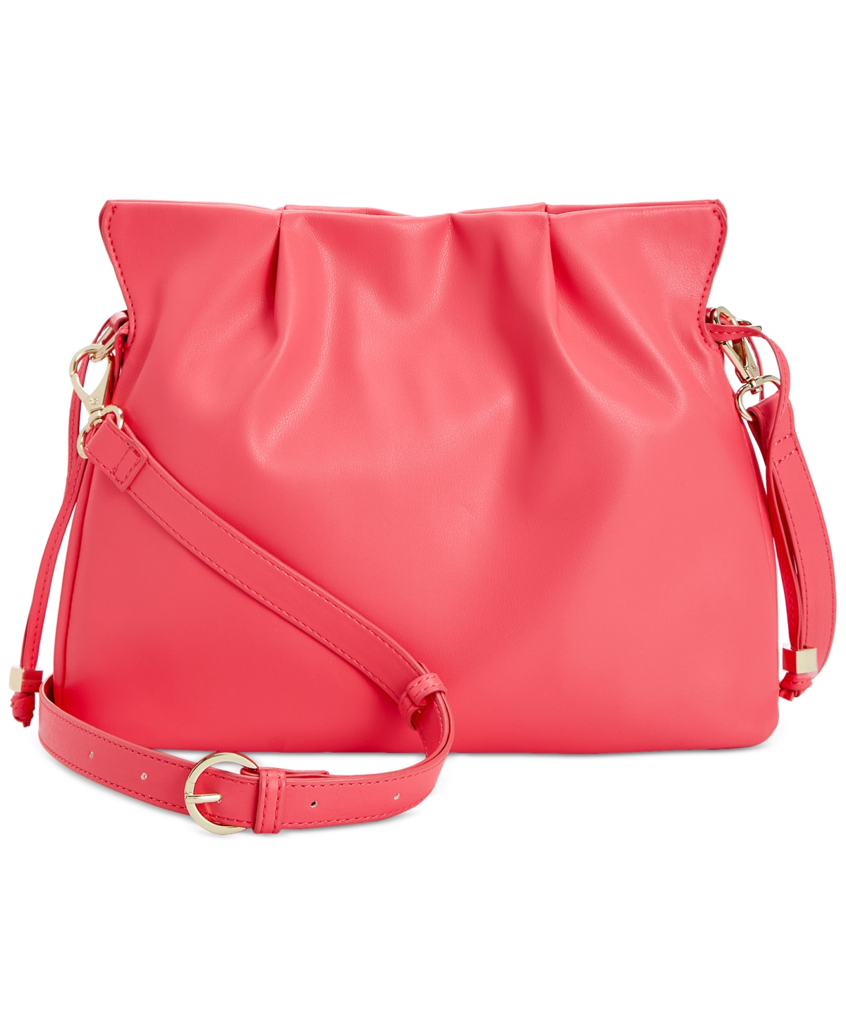 Shop On 34th Bradlie Solid Shoulder Bag, Created For Macy's In Peony Coral