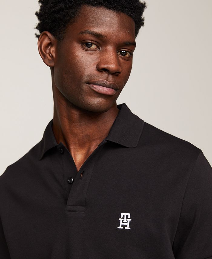 Tommy Hilfiger Men's Short Sleeve Interlock Monogram Polo Shirt - Macy's
