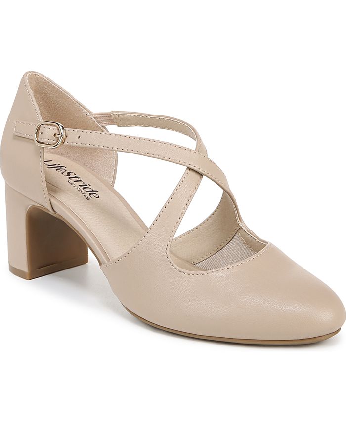LifeStride Women's Tracy Crisscross Block Heel Pumps Macy's