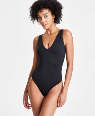 Bar III - Women's V-Neck Compression Bodysuit