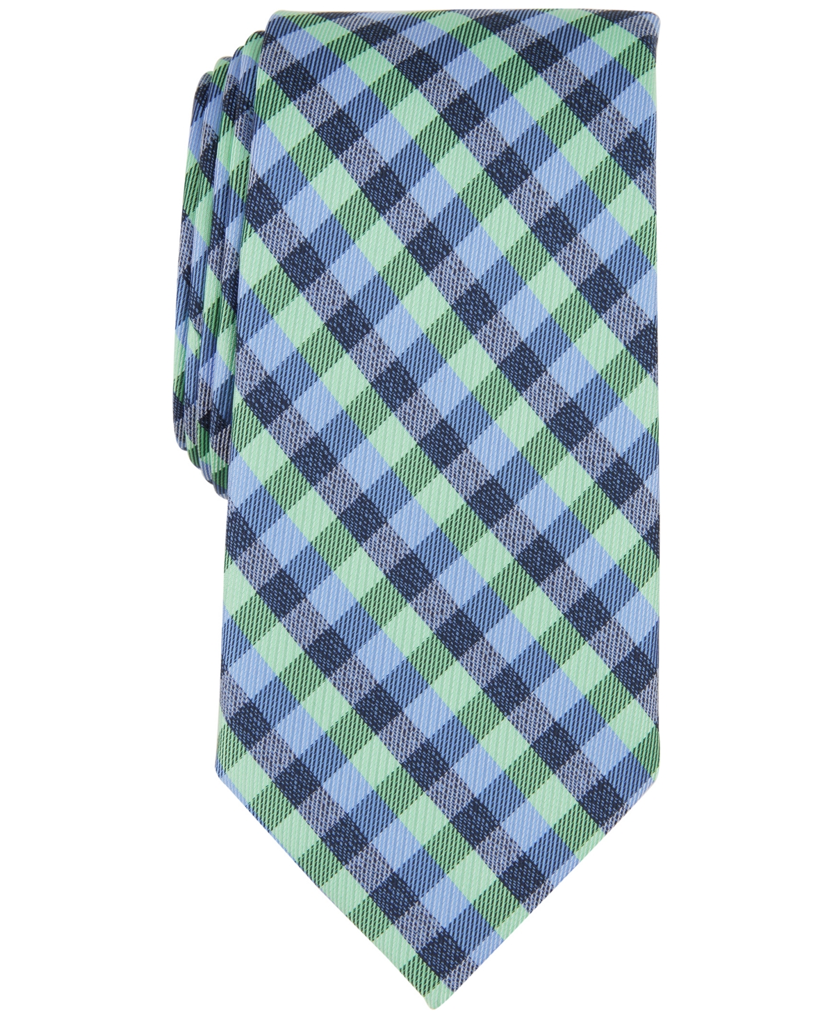 Men's Silva Check Tie, Created for Macy's - Mint