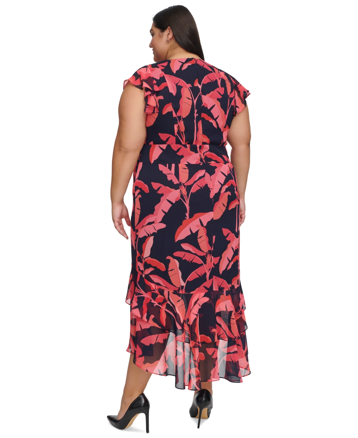 Shop Tommy Hilfiger Plus Size Beverley Hills Printed Midi Dress In Skycpt,prd