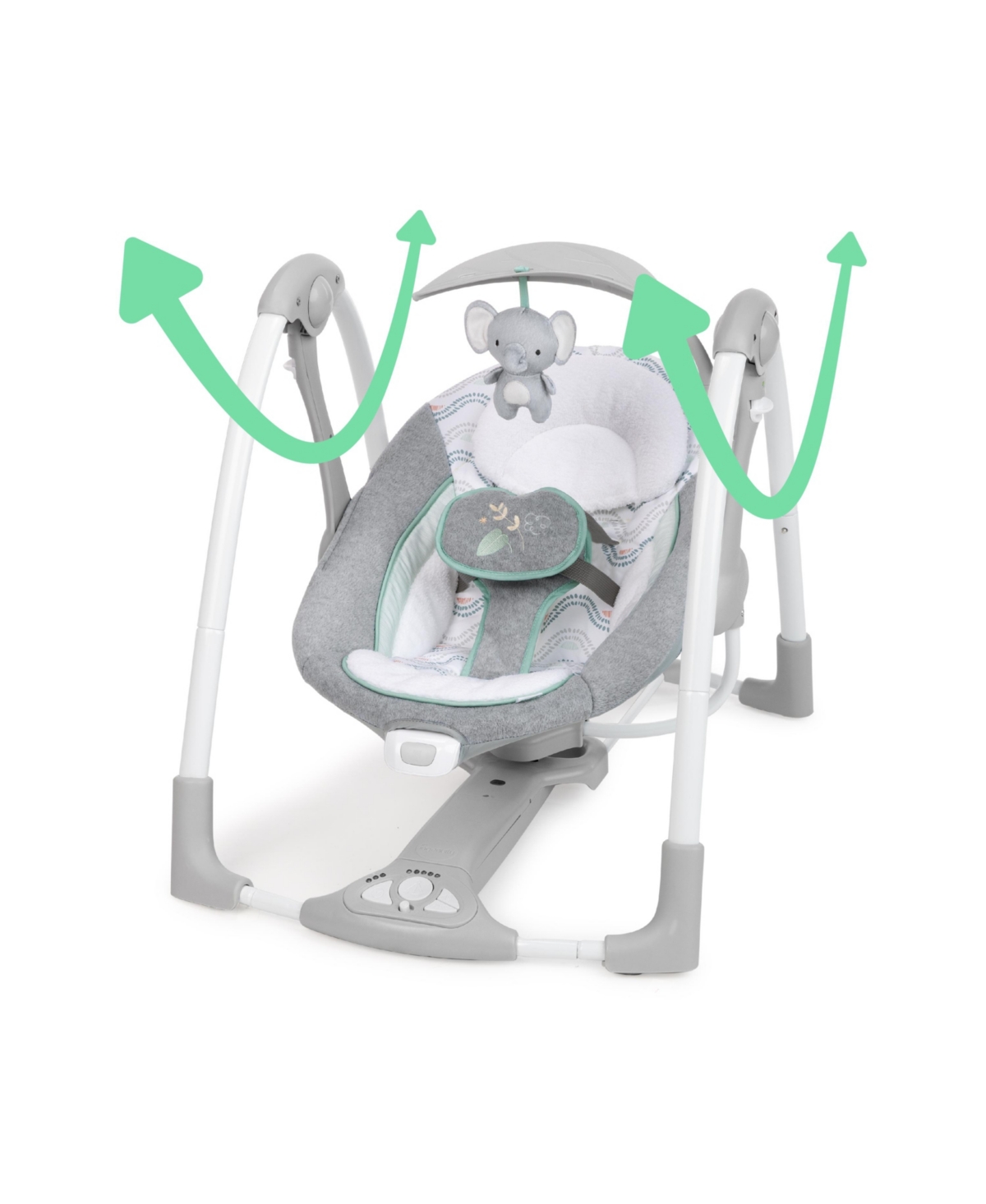 Ingenuity Poweradapt Convertme Swing-2-seat In Gray