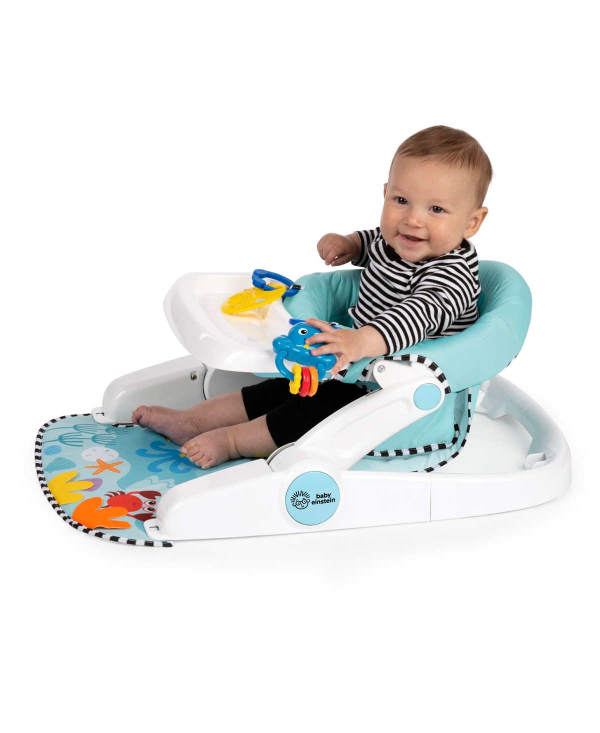 Shop Baby Einstein Sea Of Support 2-in-1 Sit-up Floor Seat In Blue