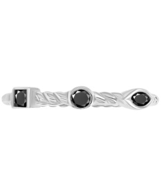 4-Pc. Set Black Spinel Stack Rings (2-1/20 ct. t.w.) in Sterling Silver
