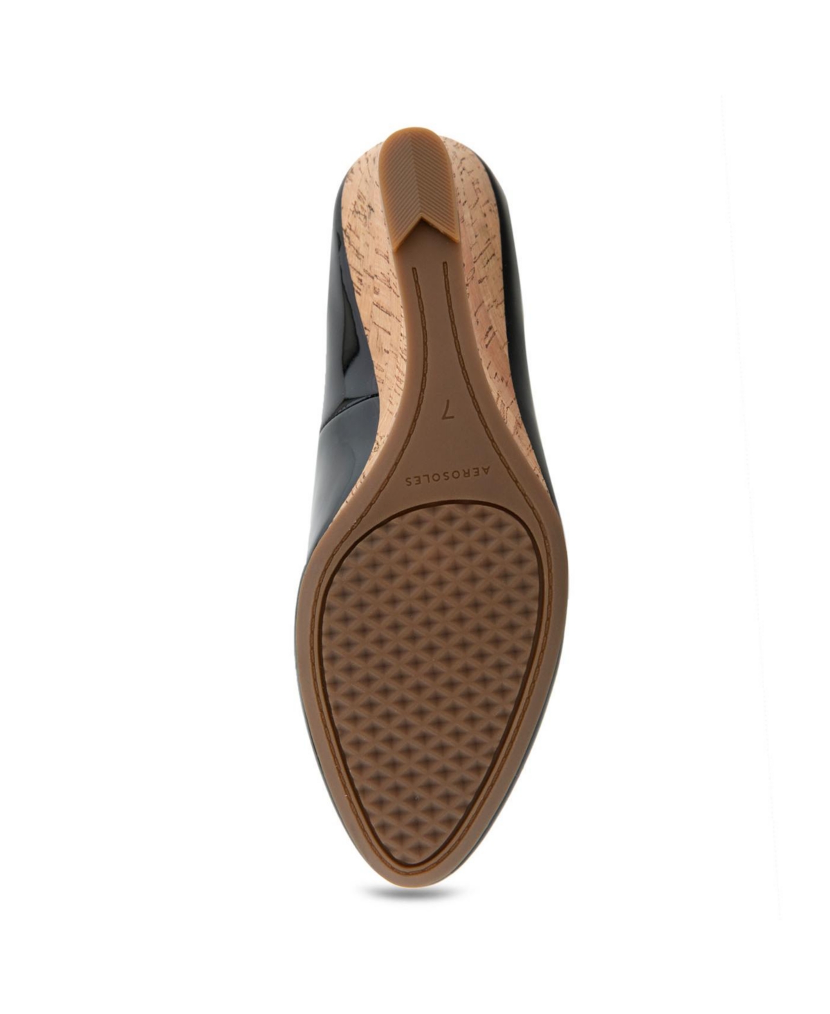 Shop Aerosoles Women's Iris Slip On Wedge In Black Patent Polyurethane