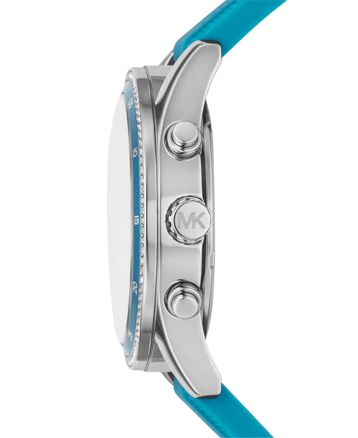 Shop Michael Kors Women's Hadyn Chronograph Santorini Blue Silicone Watch 42mm