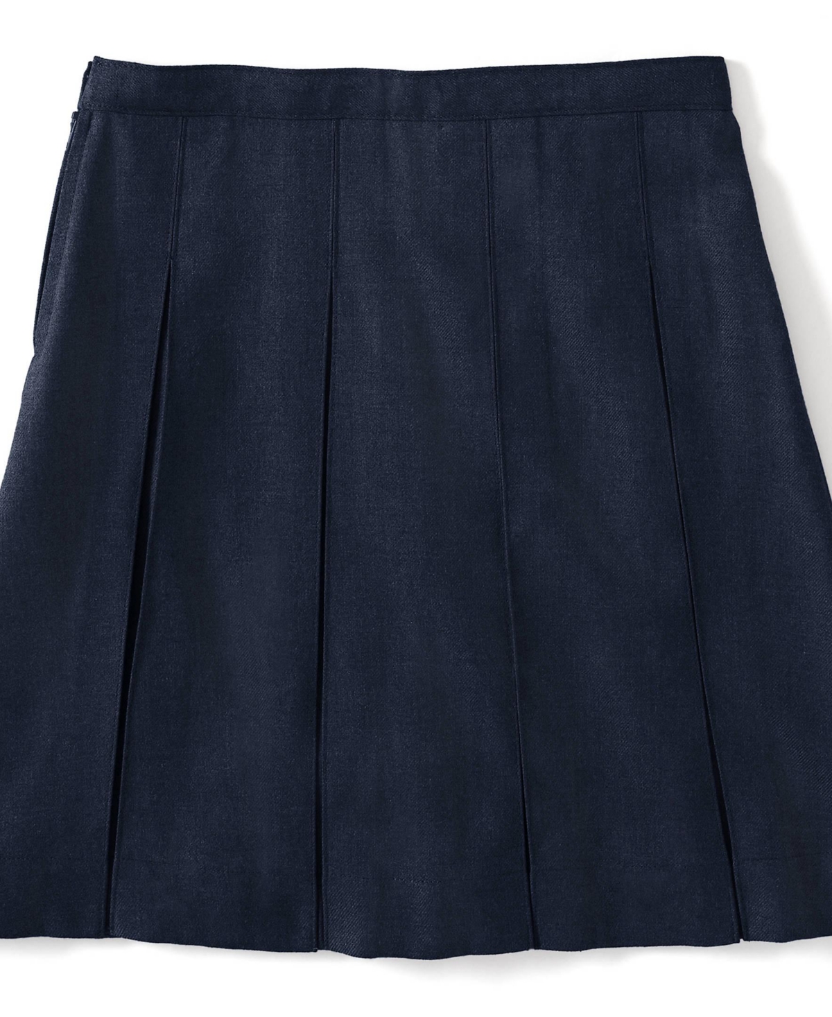 Lands' End Big Girls Box Pleat Skirt Below the Knee