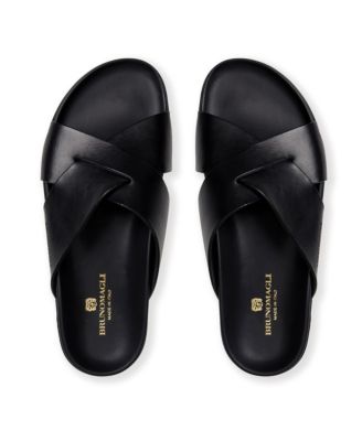 Men's Bologna Leather Crisscross Sandals