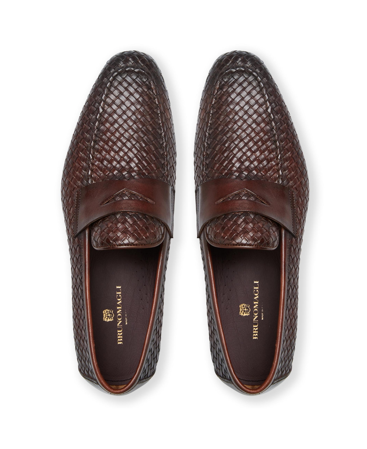 Bruno Magli Men's Manfredo Woven Leather Penny Loafers