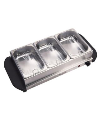3 Section Buffet Server Food Warmer