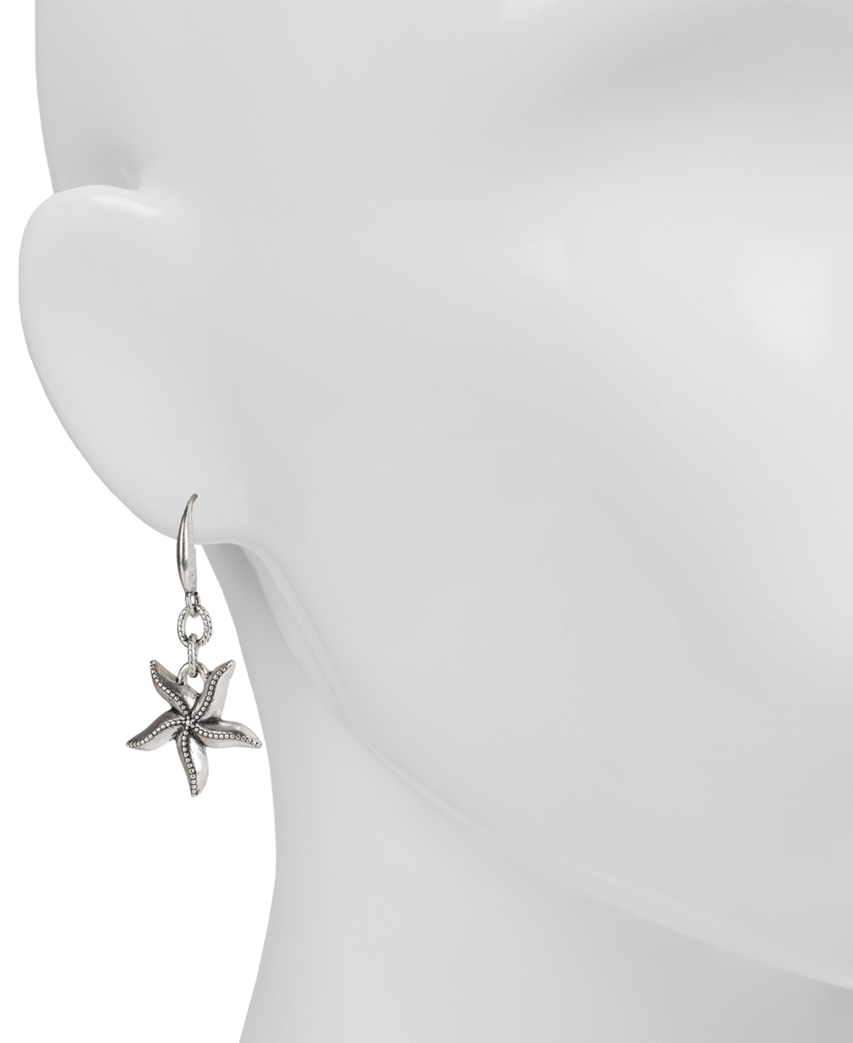 Shop Patricia Nash Silver-tone Seashore Starfish Drop Earrings In Silver Ox