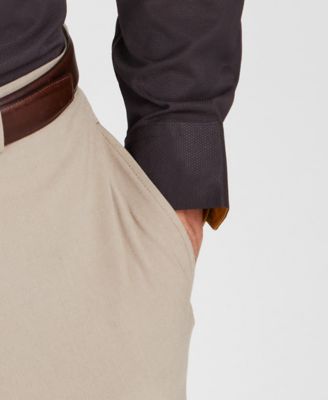 Men's Brown & Gold Slim Fit Dress Shirt