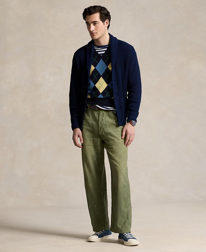 Polo Ralph Lauren Men's Paint-Splatter Fatigue Straight Pants - Macy's