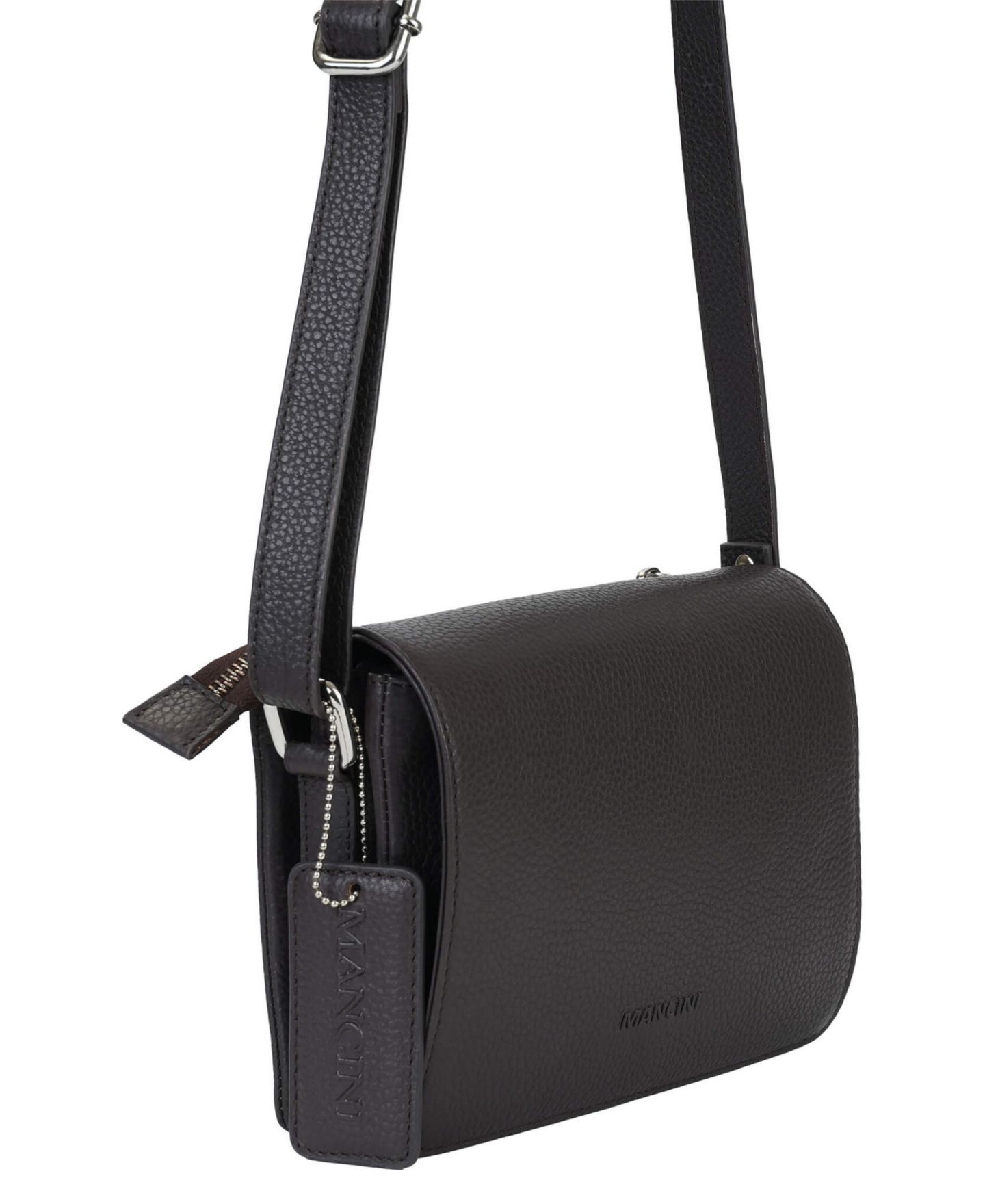 Женская сумка Mancini Pebble Leather Connie Crossbody Handbag, цвет: Коричневый — фото 5