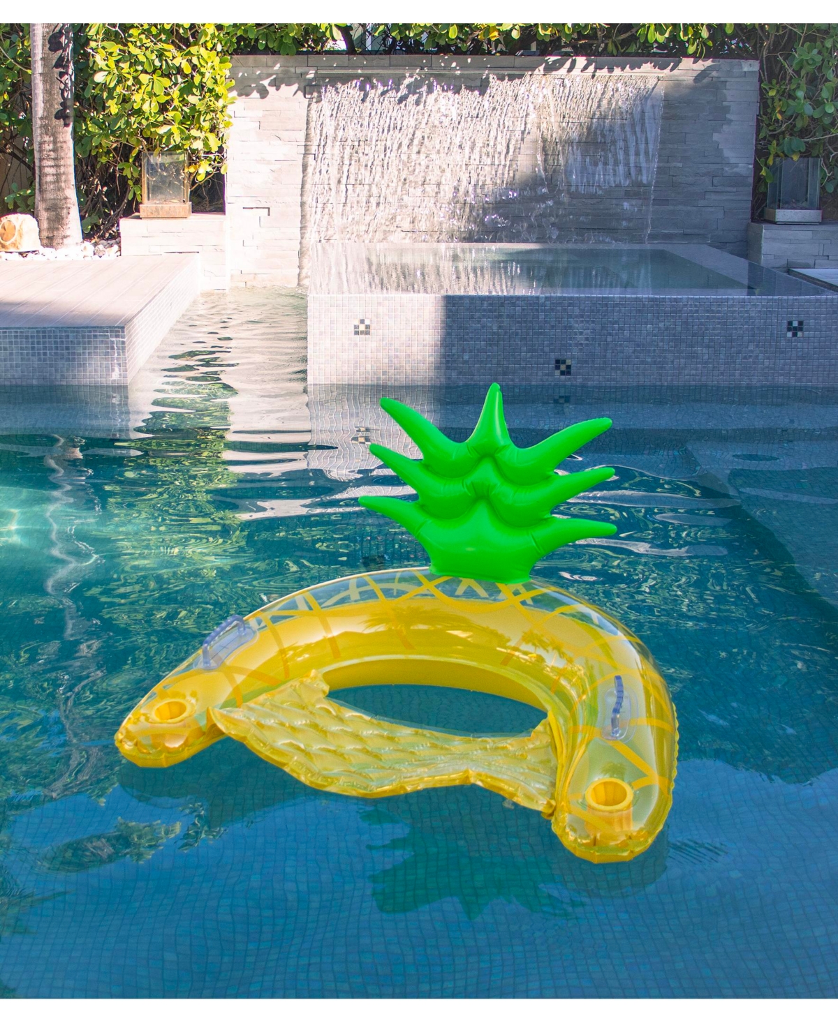 Shop Poolcandy Resort Collection Jumbo Pineapple Sun Chair With Backrest In Yellow Green