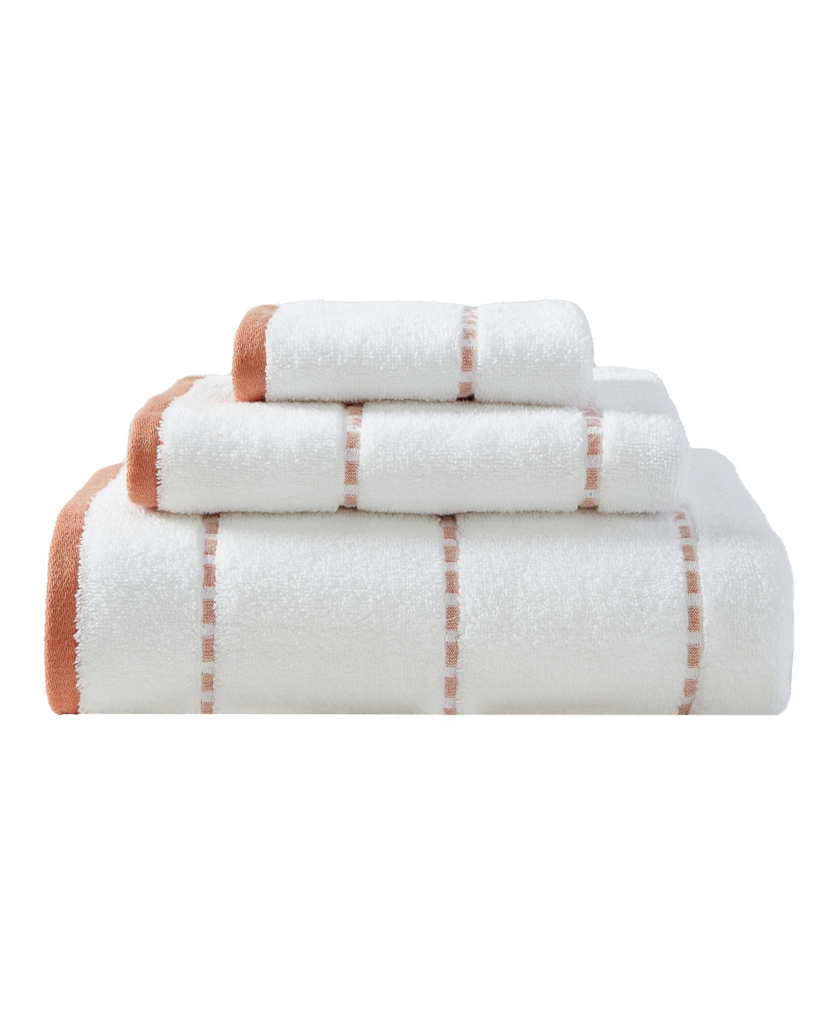 Tommy Bahama Home Ridley Solid Cotton Terry Quick Dry 3-pc. Bath Towel Set In White,clay
