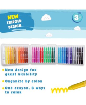 NOYO 36 Colors Gel Crayons for Toddlers and Kids - Non Toxic - 3 in 1 Washable Bolder Crayons | Pastel Watercolor Paint Effects | Ages 3 and Up