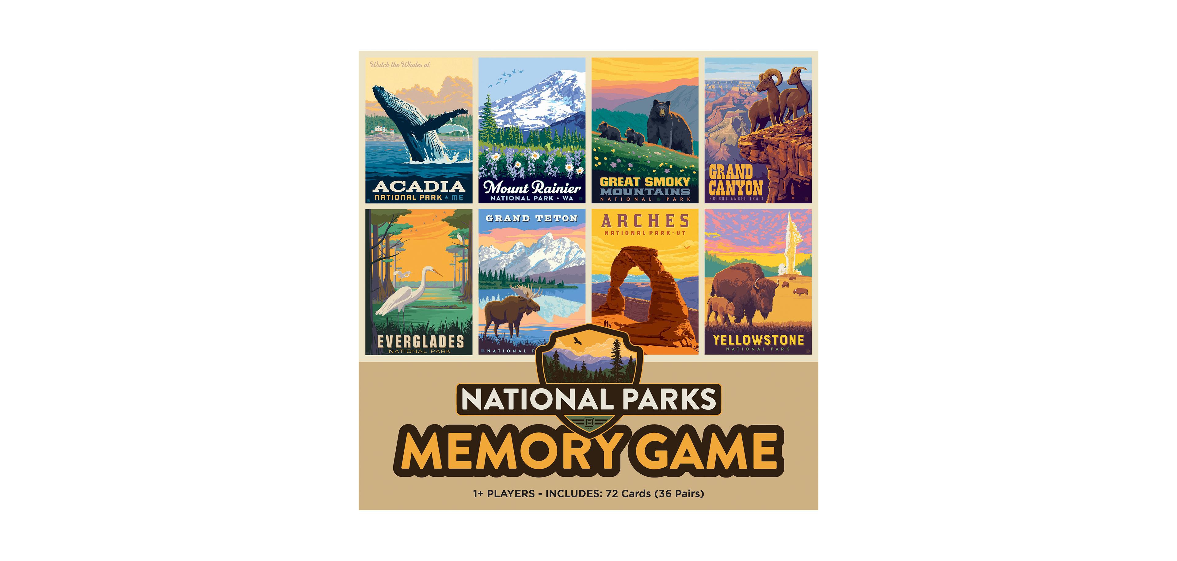 MasterPieces Officially Licensed National Parks Memory Game for Adults