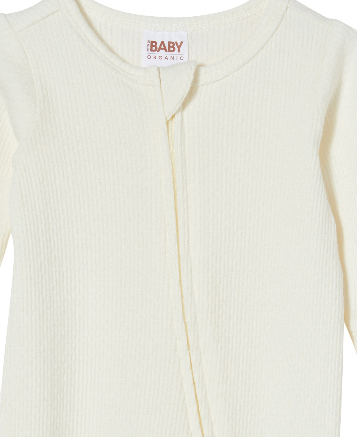 Shop Cotton On Baby Boys And Baby Girls Newborn Pointelle Zip Romper In Off-white