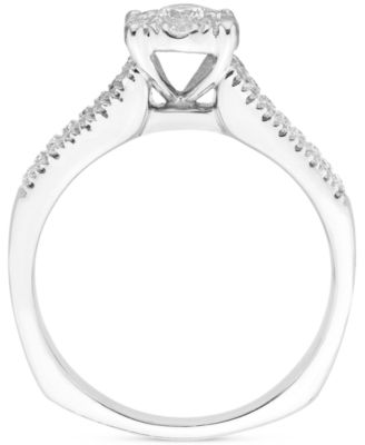 Diamond Cluster Ring (3/4 ct. t.w.) in 14k White Gold