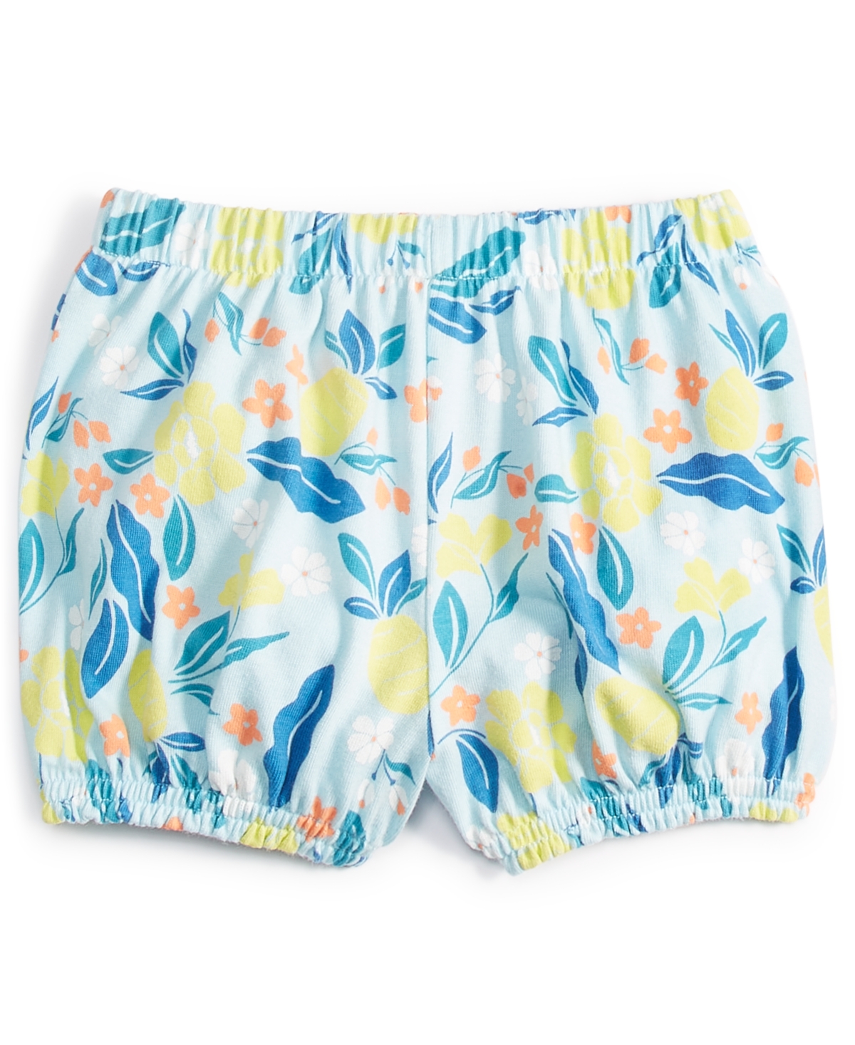 Shop First Impressions Baby Girls Elegant Tropical Floral-print Bloomer Shorts, Created For Macy's In Oasis Blue