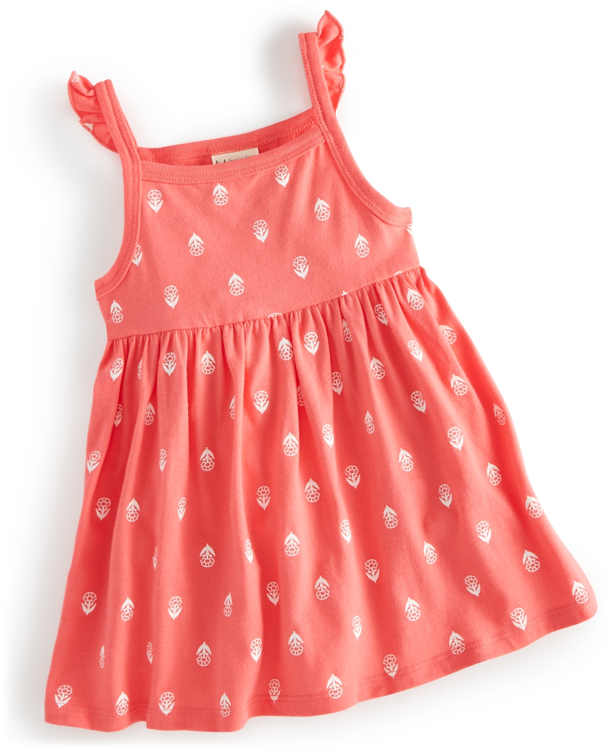 Shop First Impressions Baby Girls Simple Stamp Floral Dress, Created For Macy's In Tropical Pink