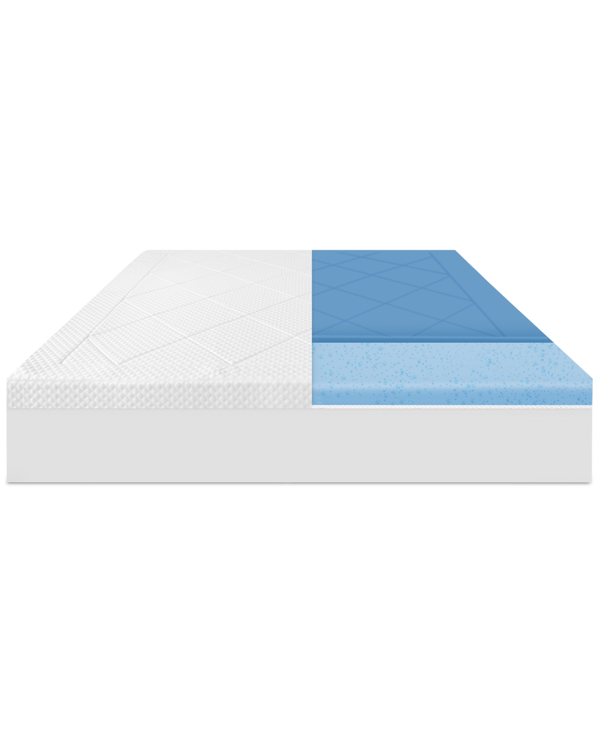 Therapedic Premier 3" Deluxe Quilted Gel Memory Foam Mattress Topper, Queen, Exclusively At Macy's In White