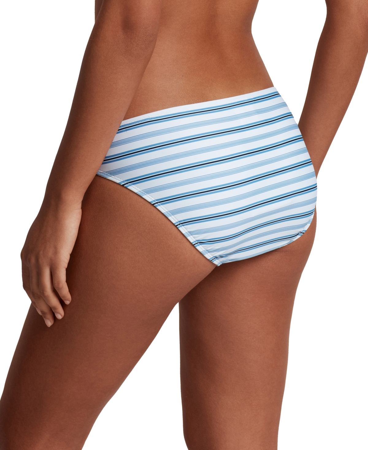 Shop Lauren Ralph Lauren Women's Striped O-ring Bikini Bottoms In Multi