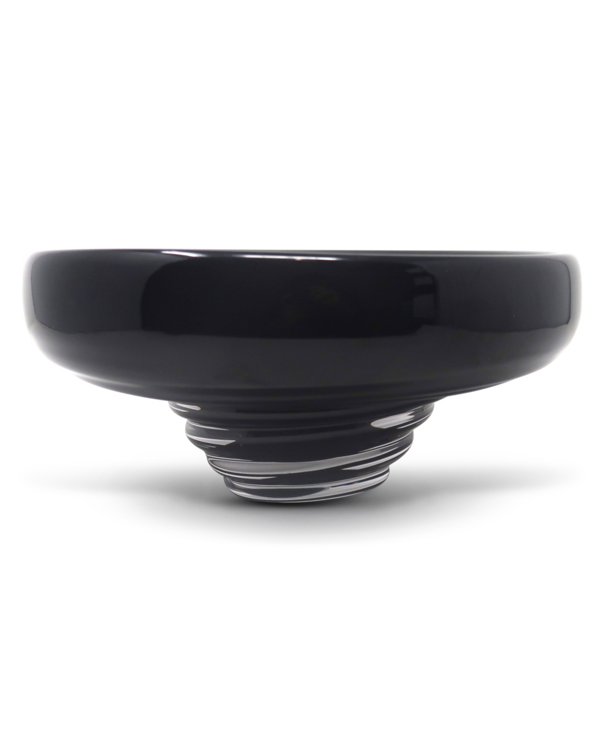 10.75"D Black Glass Centerpiece Bowl - Black