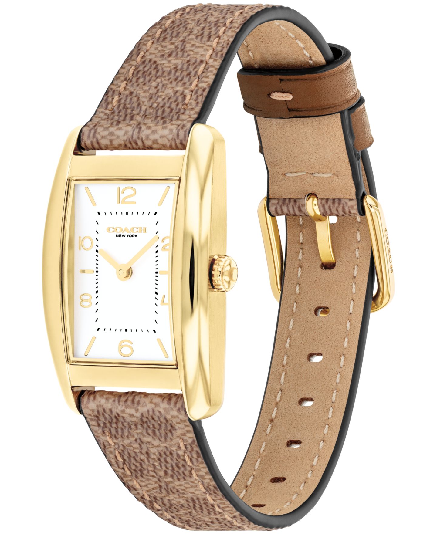 Женские часы Coach Reese с холщовым ремешком Signature C, 24 мм, Tan — фото 2