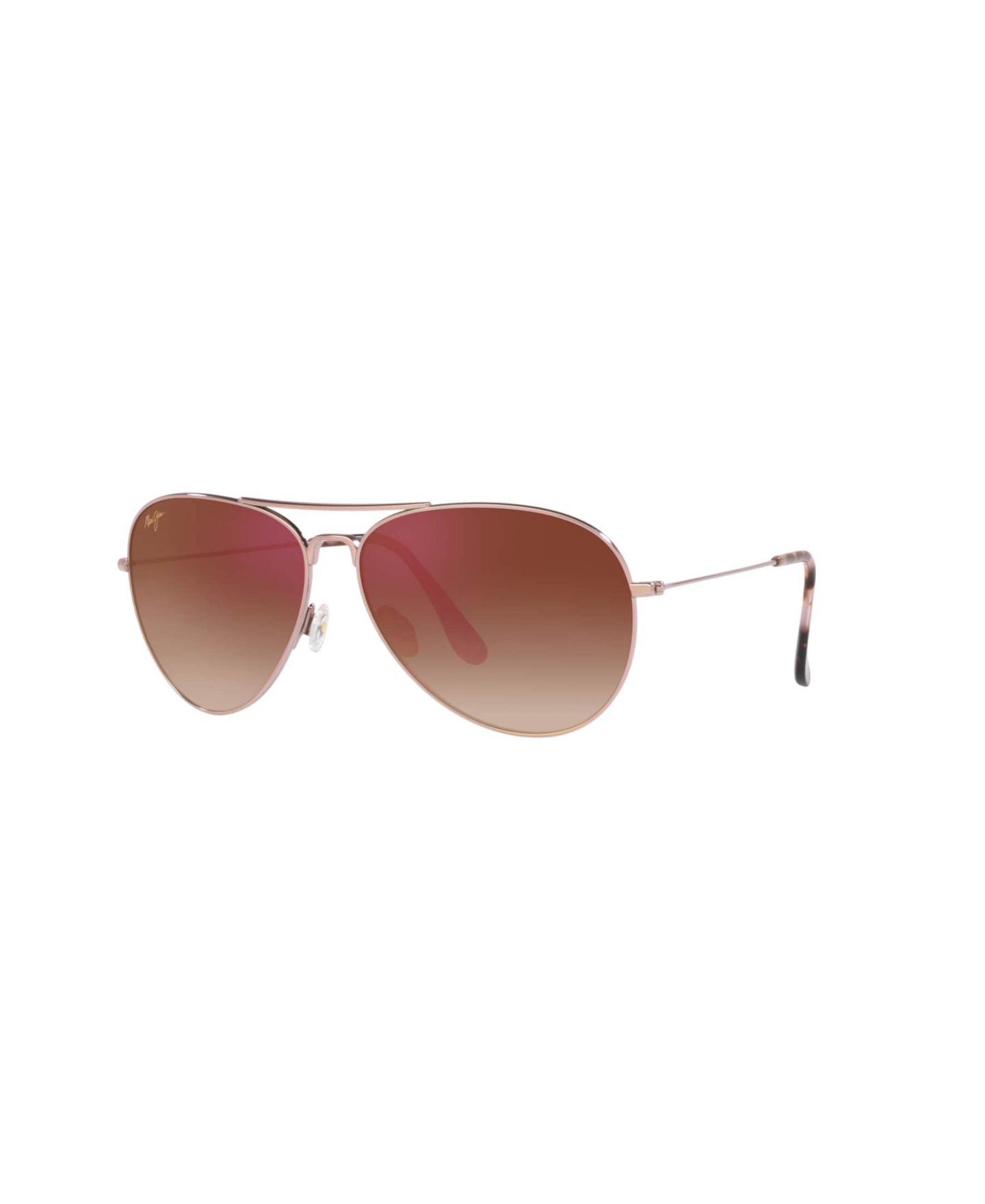 Женские солнцезащитные очки Maui Jim Polarized Mavericks Sunglasses, 264, цвет: Золотой розовый блестящий — фото 1