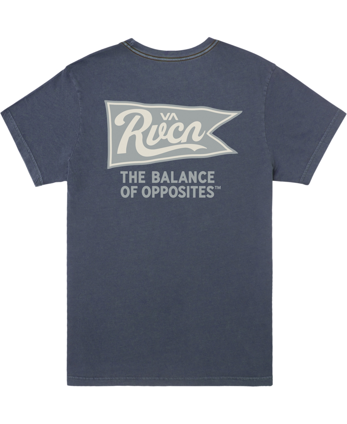 Shop Rvca Men's Pennantan Short Sleeve T-shirt In Moody Blue
