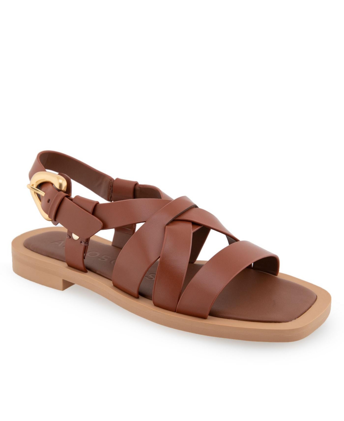 Shop Aerosoles Women's St.clair Open Toe Sandals In Ginger Bread Leather